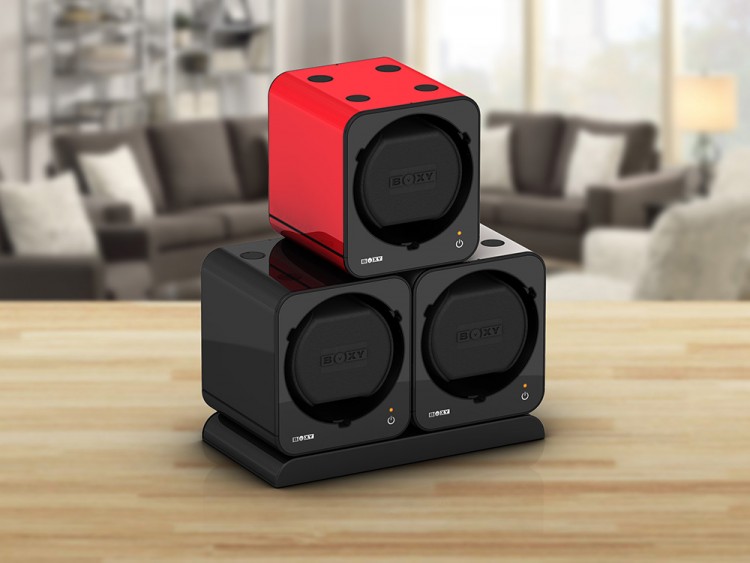 BOXY Fancy Brick. Шкатулка для подзавода 1-х часов. Красный.