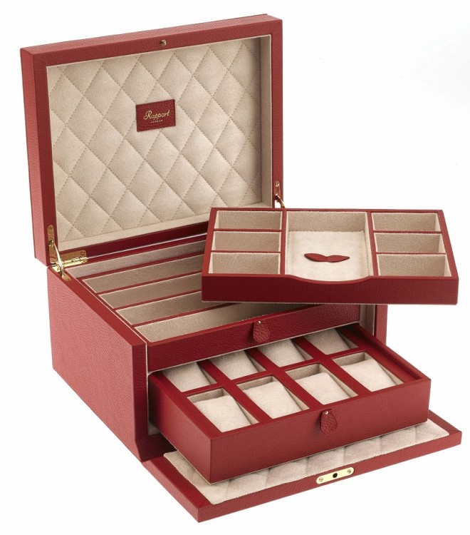 Арт. J134. Шкатулка для 11-ти часов и ювелирных изделий. JEWELLERY BOX. Rapport London (Англия).   