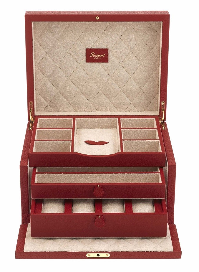 Арт. J134. Шкатулка для 11-ти часов и ювелирных изделий. JEWELLERY BOX. Rapport London (Англия).   