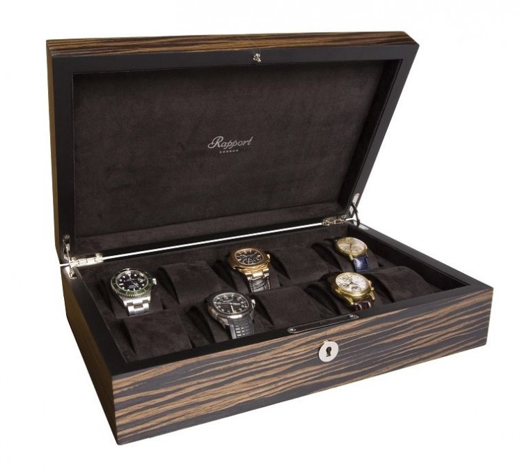 Арт. L273. Шкатулка для хранения 10-ти часов. MACASSAR COLLECTOR BOXES. Rapport London (Англия).