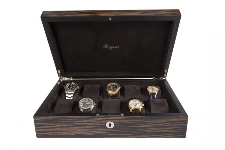 Арт. L273. Шкатулка для хранения 10-ти часов. MACASSAR COLLECTOR BOXES. Rapport London (Англия).