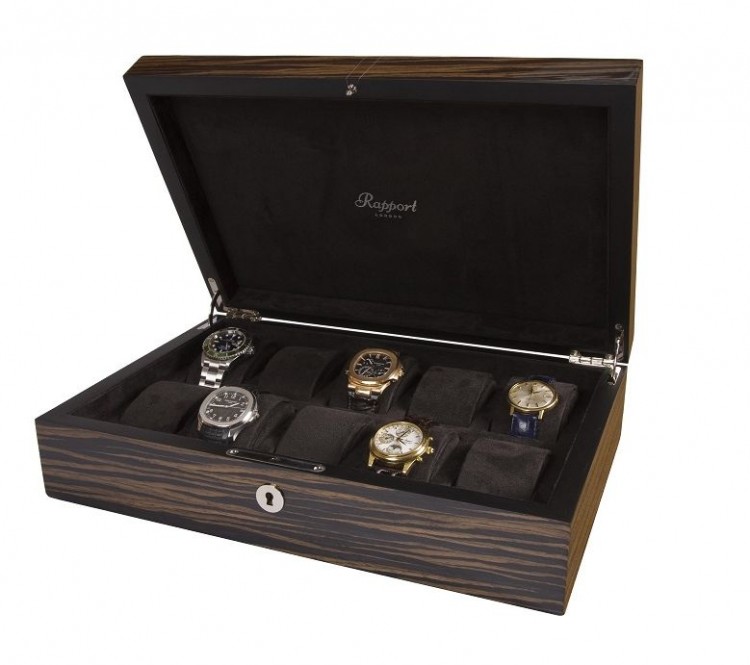 Арт. L273. Шкатулка для хранения 10-ти часов. MACASSAR COLLECTOR BOXES. Rapport London (Англия).