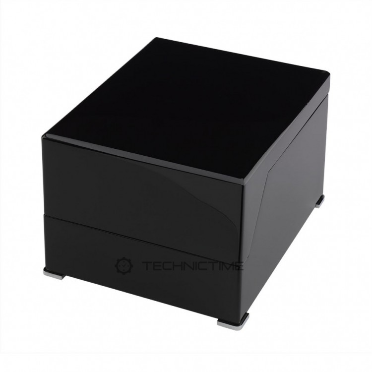 Арт. W574. Шкатулка для подзавода 4-х часов. PERPETUA III POLISHED EBONY FINISH. Rapport London. Сделано в Великобритании.