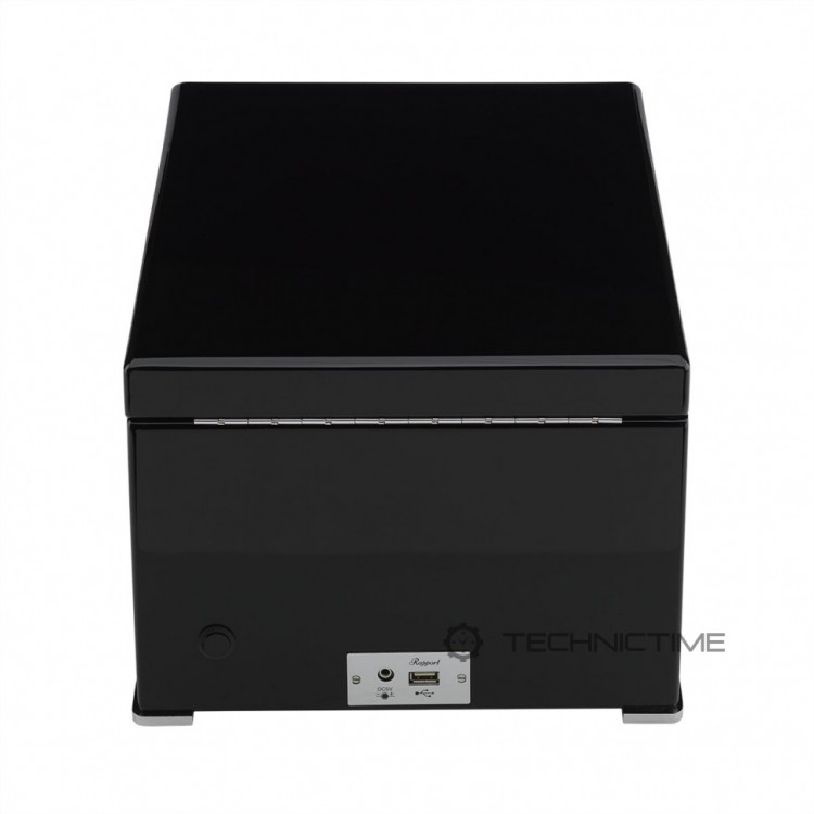 Арт. W574. Шкатулка для подзавода 4-х часов. PERPETUA III POLISHED EBONY FINISH. Rapport London. Сделано в Великобритании.