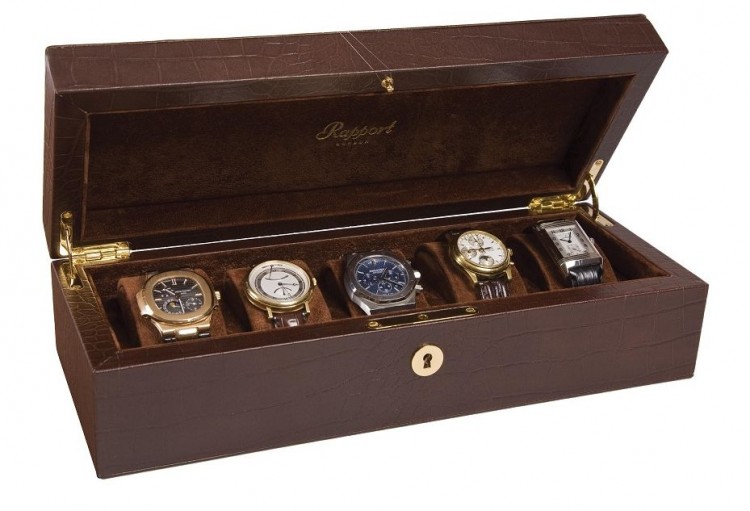 Арт. L263 Шкатулка для 5-ти часов. 5 WATCH COLLECTOR BOXES. Rapport London (Англия).