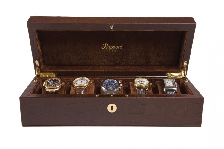 Арт. L263 Шкатулка для 5-ти часов. 5 WATCH COLLECTOR BOXES. Rapport London (Англия).