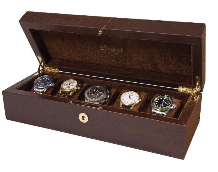 Арт. L263 Шкатулка для 5-ти часов. 5 WATCH COLLECTOR BOXES. Rapport London (Англия).