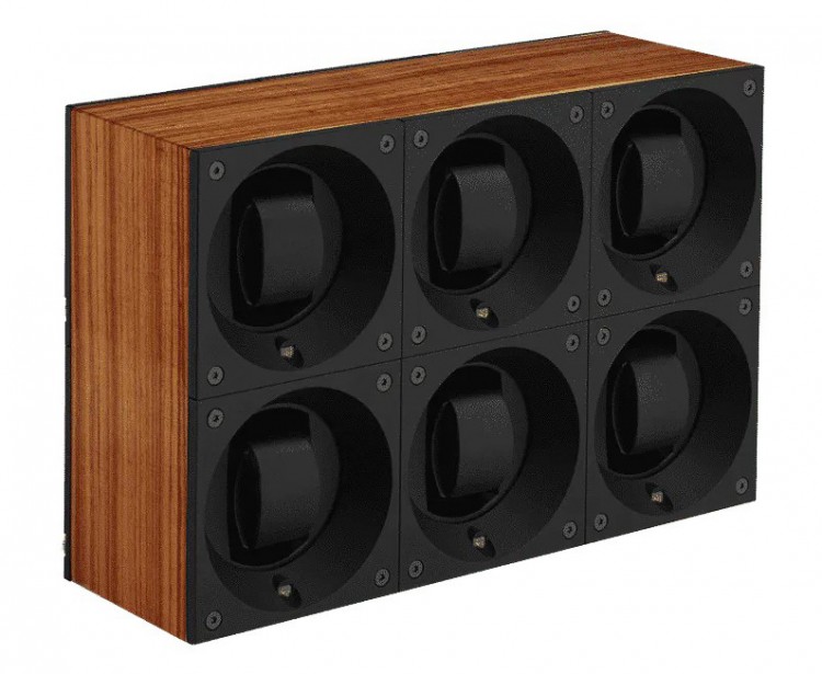 Masterbox collection. Wooden Masterbox 6 Positions. Бокс для 6-ти часов с автоподзаводом. Swiss Kubik, Швейцария.