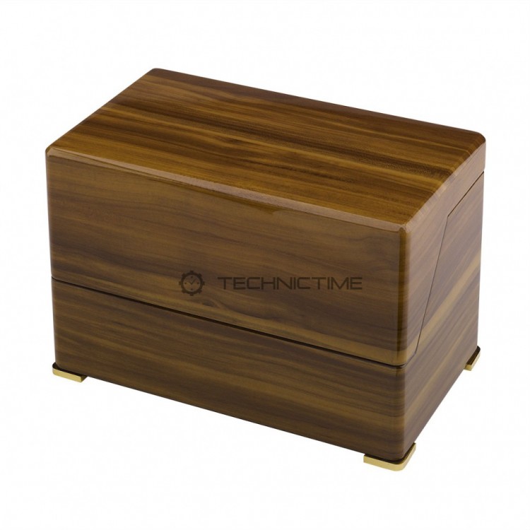 Арт. W582. Шкатулка для подзавода 2-х часов. PERPETUA III WALNUT FINISH. Rapport London. Сделано в Великобритании.