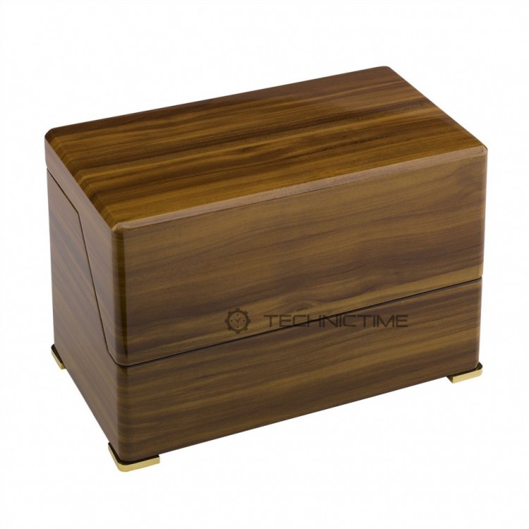 Арт. W582. Шкатулка для подзавода 2-х часов. PERPETUA III WALNUT FINISH. Rapport London. Сделано в Великобритании.