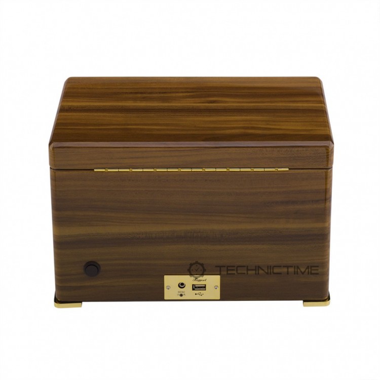 Арт. W582. Шкатулка для подзавода 2-х часов. PERPETUA III WALNUT FINISH. Rapport London. Сделано в Великобритании.