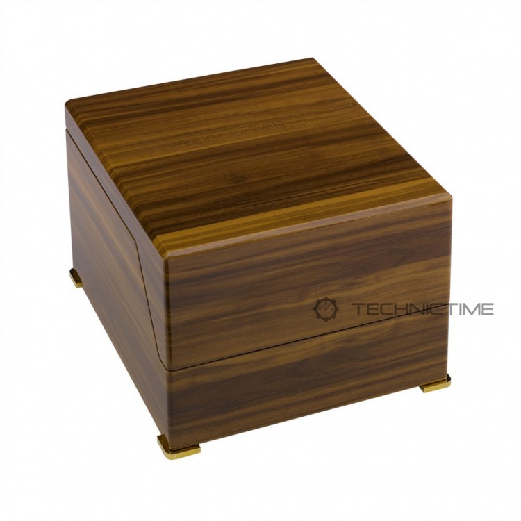 Арт. W584. Шкатулка для подзавода 4-х часов. PERPETUA III WALNUT FINISH. Rapport London. Сделано в Великобритании.