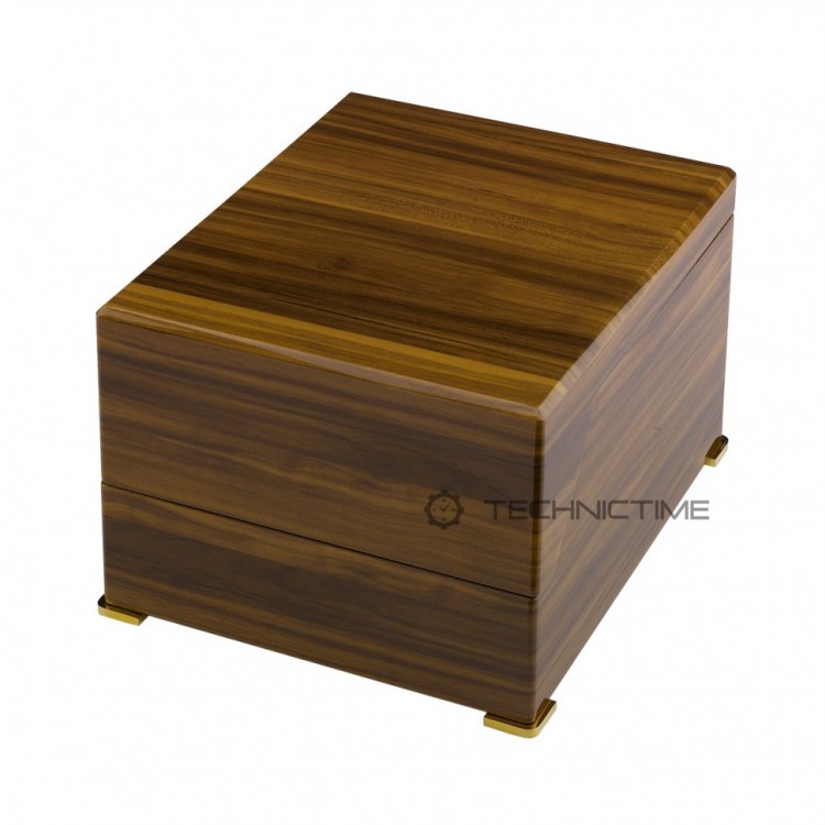 Арт. W584. Шкатулка для подзавода 4-х часов. PERPETUA III WALNUT FINISH. Rapport London. Сделано в Великобритании.