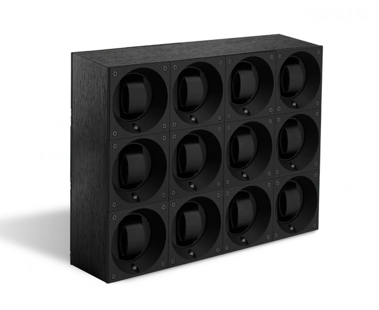 Masterbox collection. Wooden Masterbox 12 Positions. Бокс для 12-ти часов с автоподзаводом. Swiss Kubik, Швейцария.