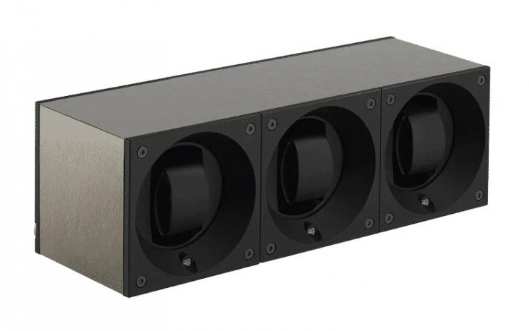 Masterbox collection. Titanium Masterbox Trio. Бокс для 3-х часов с автоподзаводом. Swiss Kubik, Швейцария.