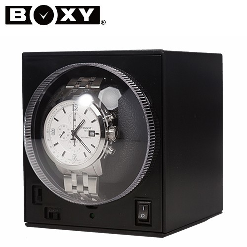 BOXY Brick. Шкатулка для подзавода 1-х часов. Черный.