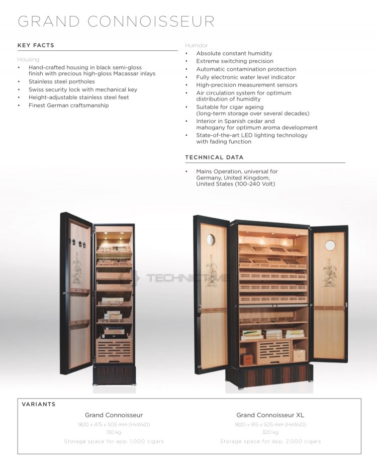 Buben-Zorweg GRAND CONNOISSEUR XL. Система хранения сигар. Хьюмидор. 