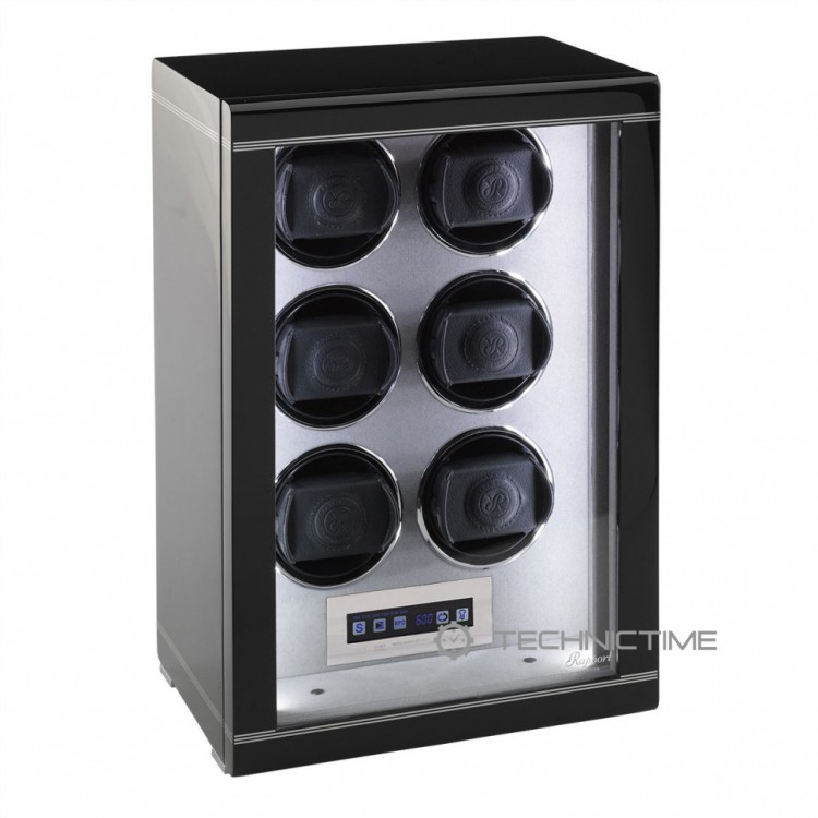 Арт. W556. Шкатулка для подзавода 6-ти часов. FORMULA RANGE POLISHED EBONY FINISH. Rapport London. Сделано в Великобритании.